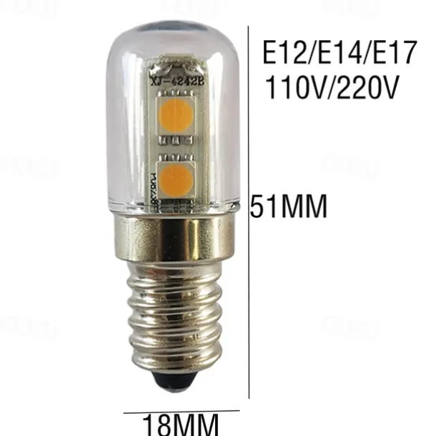 1W LED Corn Lights, 80 lm E17 T7 LED Bulbs, SMD 5050 Warm White & White Available in Home Use 1/5/10 Packs
