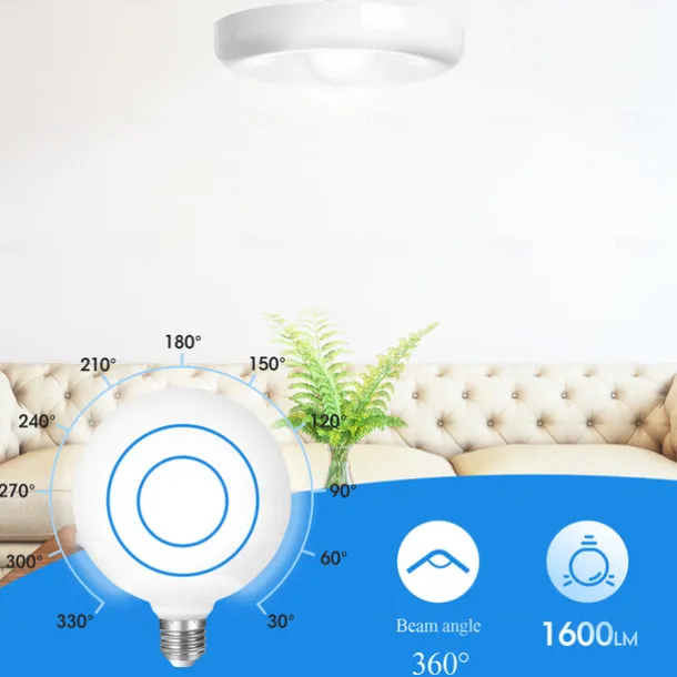 16W LED Globe Bulbs 1600 lm E27 G120 14 LED Beads SMD 2835 Warm White 220-240 V