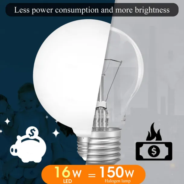 16W LED Globe Bulbs 1600 lm E27 G120 14 LED Beads SMD 2835 Warm White 220-240 V