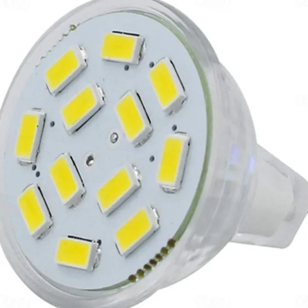 3W MR11 GU4 Led Bulb 300LM 3000K 6000K AC/DC12-24V Low Voltage Bulb Spotlight for Outdoor Landscape Track Lighting Non-Dimmable (4 pcs)