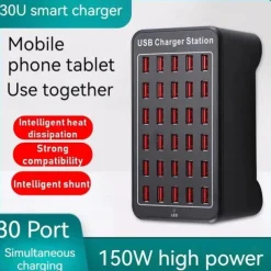 150W Multi USB Charger 30 Port USB Fast Charging Station Universal Carregador Portatil For Iphone 13 Samsung Xiaomi Ipad Tablet