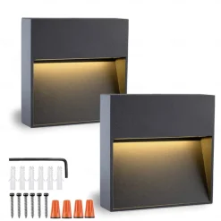 5W Outdoor Wall Light LED Waterproof IP65 Wall Lamp AC/D12V Safety Voltage Deck Lamp Bar Lamp Ladder Lamp Landscape Lamp Die Cast Aluminum 3000K Warm White Optional AC85-265V 2PCS 6PCS