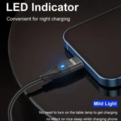 60W PD Fast Charger Cable USB C to Type C Micro Magnetic Data Cable 3A USB Cable for iPhone 13 Macbook Huawei Samsung