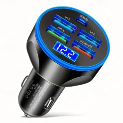 250W PD USB Car Charger Fast Charging Type C USB Phone Adapter In Car For Car Quick Charger