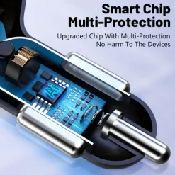 250W PD USB Car Charger Fast Charging Type C USB Phone Adapter In Car For Car Quick Charger