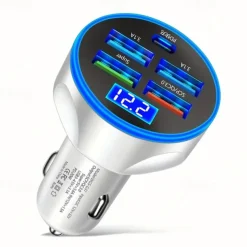 250W PD USB Car Charger Fast Charging Type C USB Phone Adapter In Car For Car Quick Charger