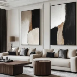 Wabi sabi painting handmade Wall Art Set of 2 Beige Abstract Painting on Canvas hand painted A Pair Beige Texture oil paintings Wall Art Neutral Abstract Wall Art Boho Wal Decor painting