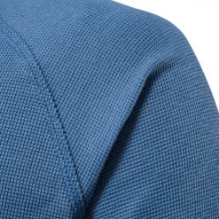 Waffle Henley T-Shirt Men Long Sleeve Basic Breathable Men's Tops Tee Shirts New Autumn Solid Color T Shirt For Men