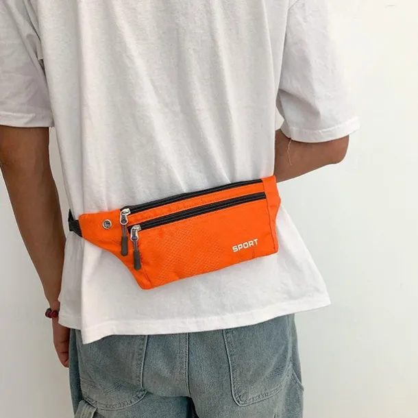 Waist Bag Men and Women Outdoor Sports Mobile Phone Waist Bag Nylon Waterproof Running Waist Bag Close-fitting Messenger Bag