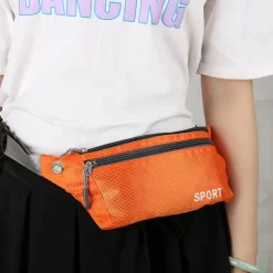 Waist Bag Men and Women Outdoor Sports Mobile Phone Waist Bag Nylon Waterproof Running Waist Bag Close-fitting Messenger Bag