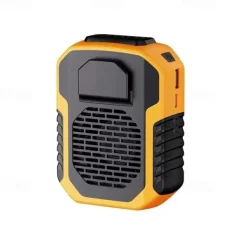 Waist Clip Fan with Power Bank – Anti-Drop Shock Absorption Bladeless Cooling Fan with Polymer Battery