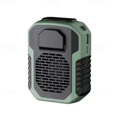 Waist Clip Fan with Power Bank – Anti-Drop Shock Absorption Bladeless Cooling Fan with Polymer Battery