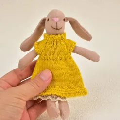 Waldorf Doll Accessories Handmade Soft Bunny Girl Accompany Rag Dolls Birthday Gift Knitted Doll Cute Girls Plush Doll Stuffed Toy Personalized Woven Doll Kit