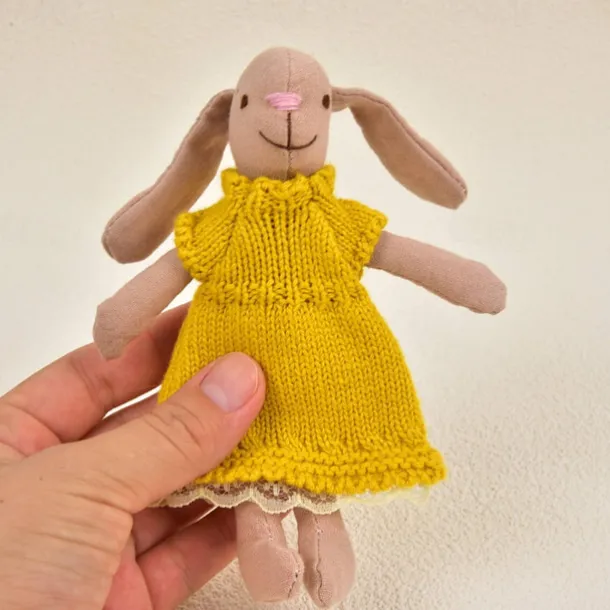 Waldorf Doll Accessories Handmade Soft Bunny Girl Accompany Rag Dolls Birthday Gift Knitted Doll Cute Girls Plush Doll Stuffed Toy Personalized Woven Doll Kit