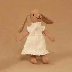 Waldorf Doll Accessories Handmade Soft Bunny Girl Accompany Rag Dolls Birthday Gift Knitted Doll Cute Girls Plush Doll Stuffed Toy Personalized Woven Doll Kit