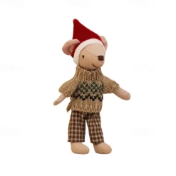 Waldorf Doll Accessories Handmade Soft Baby Mouse Girl Accompany Rag Dolls Birthday Gift Knitted Doll Cute Girls Plush Doll Stuffed Toy Personalized Woven Doll Kit