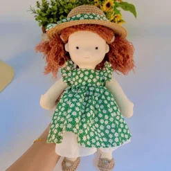 Waldorf Doll Handmade Pure Cotton Doll Changing Clothes Soft and Cute Plush Puppet Female Children's Toys