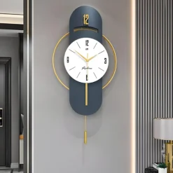 Wall Clock Quartz Silent Suspension Full Size Pendulum Electronic Wall Clock Bedroom Home Silent Wall Clock Wall Clock