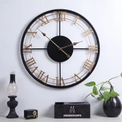 Wall Clocks Creativity Metal Clock Rome Decor Clocks Wrought Iron Round Art Wall Clock Large Wall Clock for Restaurants and Cafes Metal Wall Clock 60cm