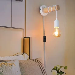 Wall Lamps Cute Creative Vintage Traditional Classic Wall Sconces Indoor Wall Lights Dining Room Shops Cafes Wood Wall Light US Plug