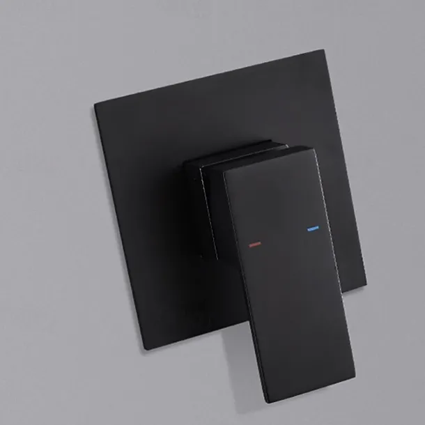 Wall Mount Bathroom Sink Mixer Faucet Matte Black, Concealed Washroom Basin Taps Waterfall Spout Single Handle 2 Hole, Rough in Valve Mixer Bathtub Taps