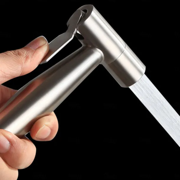 Wall Mounted Bidet Tap Sprayer,304 Stainless Steel Wire Trefilation, Multifunctional High Pressure Bidet Sprayer Tap Set, Used In Bathrooms