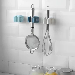 Wall Mounted Mop Organizer Holder Broom Hanger Bathroom Hook Rack Kitchen Storage Tool Seamless Adhesive Home Clip Hanging
