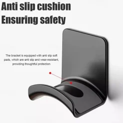 Wall Mounted Punchless Headphone Holder Bracket Storage Hook Paste Under Desk Hanging Headphone Holder