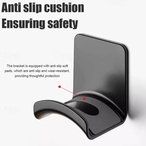 Wall Mounted Punchless Headphone Holder Bracket Storage Hook Paste Under Desk Hanging Headphone Holder