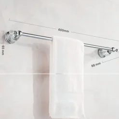 Wall Mounted Silver Bathroom Hardware Towel Bar, Robe Hook, Towel Holder, Toilet Paper Holder, 304Stainless Steel - for Home and Hotel bathroom