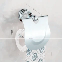 Wall Mounted Silver Bathroom Hardware Towel Bar, Robe Hook, Towel Holder, Toilet Paper Holder, 304Stainless Steel - for Home and Hotel bathroom