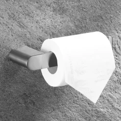 Wall Mounted Stainless Steel Bathroom Toilet Paper Holder,New Design Self-adhesive Creative Low-carbon Steel Metal Bathroom Decoration 1pc