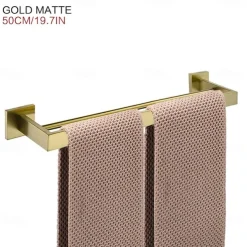 Wall Mounted Towel Rail Towel Rack Holder for Bathroom,Stainless Steel Tower Bar Bathroom Hardware Accessories Towel Bar 30-60cm(Black/Chrome/Golden/Brushed Nickel)