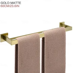 Wall Mounted Towel Rail Towel Rack Holder for Bathroom,Stainless Steel Tower Bar Bathroom Hardware Accessories Towel Bar 30-60cm(Black/Chrome/Golden/Brushed Nickel)