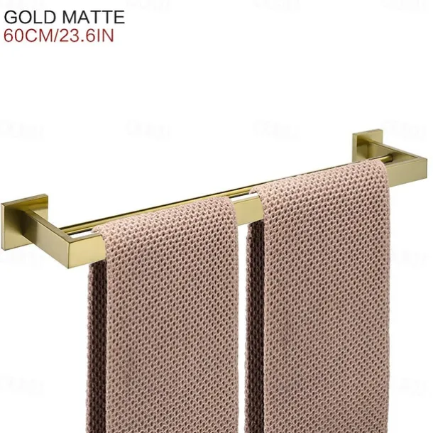 Wall Mounted Towel Rail Towel Rack Holder for Bathroom,Stainless Steel Tower Bar Bathroom Hardware Accessories Towel Bar 30-60cm(Black/Chrome/Golden/Brushed Nickel)