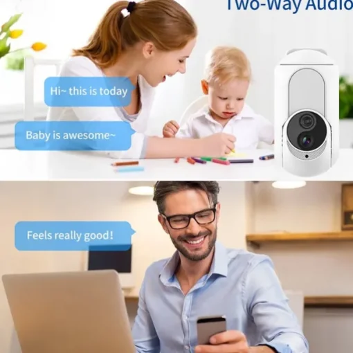 Wall Plug In Camera Wifi 360 1080P Mini Surveillance Home Security Protection Night Vision LED Lamp Light IP Cameras