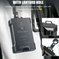 Wallet For Men - Slim Aluminum Metal Money Clip with 1 Clear window ID Badge Holder, RFID Blocking, Holds up 15 Cards with Cash Clip. Ultra-Thin Minimalist Wallet