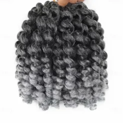 Wand Curl Crochet Braids Hair 8 Inch Jamaican Wand Curl Ombre Crochet Hair Jamaican Bounce Crochet Hair Wand Curl Colored Crochet Braids Ringlet Twist Hair Extension Crochet Hair For Black Women