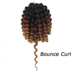 Wand Curl Crochet Braids Hair 8 Inch Jamaican Wand Curl Ombre Crochet Hair Jamaican Bounce Crochet Hair Wand Curl Colored Crochet Braids Ringlet Twist Hair Extension Crochet Hair For Black Women