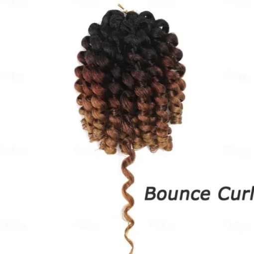 Wand Curl Crochet Braids Hair 8 Inch Jamaican Wand Curl Ombre Crochet Hair Jamaican Bounce Crochet Hair Wand Curl Colored Crochet Braids Ringlet Twist Hair Extension Crochet Hair For Black Women