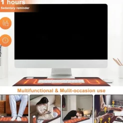 Warm Desk Pad Office Desk Mat 3 Speeds Touch Control Warm Big Mouse Pad Extended Edition Gaming Mouse Pad Foot Warmer Pad