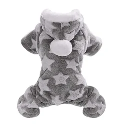 Warm Soft Star Pet Dog Puppy Clothing Clothes Coat Jacket Sweater Apparel Warm Pajamas For Dogs Puppies Grey Xxlfor Corgi Husky Yingdou Golden Retriever