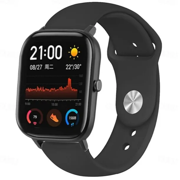 Watch Band for Amazfit GTS 4,4mini, 3,2,2mini, 2e, GTR 42mm, Bip U Pro, U, 3 Pro, 3, S lite, S, lite Soft Silicone Replacement Strap Sport Band Wristband