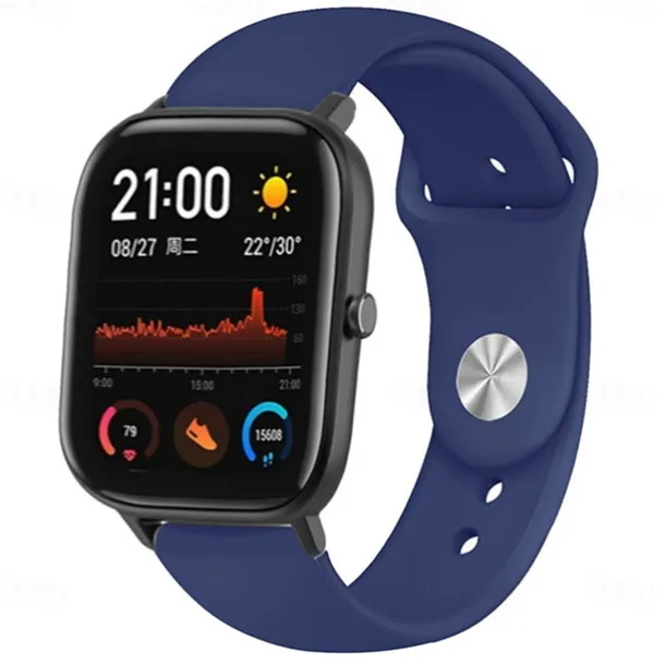Watch Band for Amazfit GTS 4,4mini, 3,2,2mini, 2e, GTR 42mm, Bip U Pro, U, 3 Pro, 3, S lite, S, lite Soft Silicone Replacement Strap Sport Band Wristband