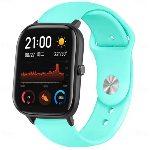 Watch Band for Amazfit GTS 4,4mini, 3,2,2mini, 2e, GTR 42mm, Bip U Pro, U, 3 Pro, 3, S lite, S, lite Soft Silicone Replacement Strap Sport Band Wristband