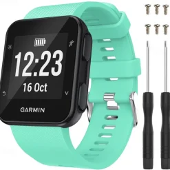 Watch Band for Garmin Forerunner 35/30, Approach S10 Silicone Replacement Strap Breathable Sport Band Wristband