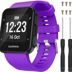 Watch Band for Garmin Forerunner 35/30, Approach S10 Silicone Replacement Strap Breathable Sport Band Wristband