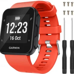 Watch Band for Garmin Forerunner 35/30, Approach S10 Silicone Replacement Strap Breathable Sport Band Wristband