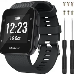 Watch Band for Garmin Forerunner 35/30, Approach S10 Silicone Replacement Strap Breathable Sport Band Wristband