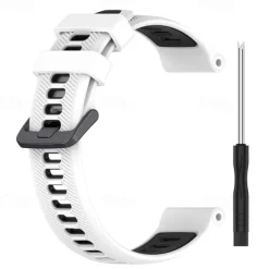 Watch Band for Garmin Forerunner 965 Silicone Replacement Strap Adjustable Sport Band Wristband